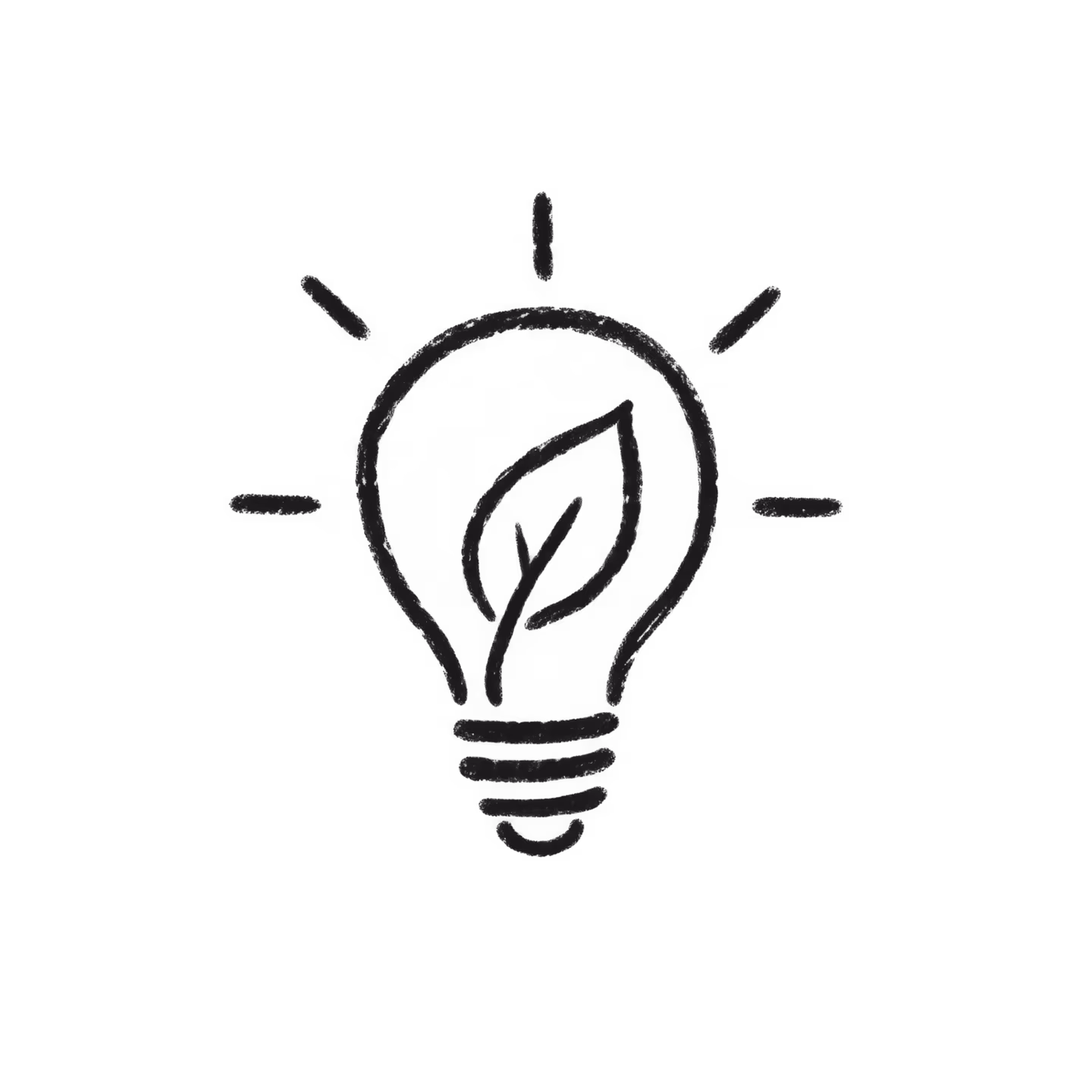 Sketch icon for low-carbon solutions