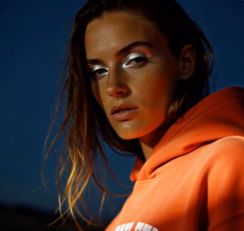 AI-assisted fashion campaign imagery
